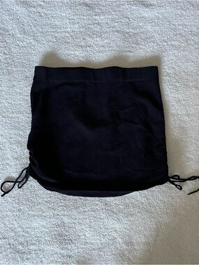 Free People Beach Black Cinched Mini Skirt